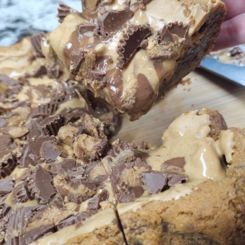 Peanut Butter Cream Cookie Cake - Bailees Kitchen